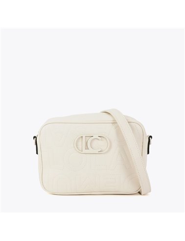 Bolso Bandolera Logotipo Beig