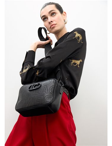 Bolso Bandolera Logotipo Negro