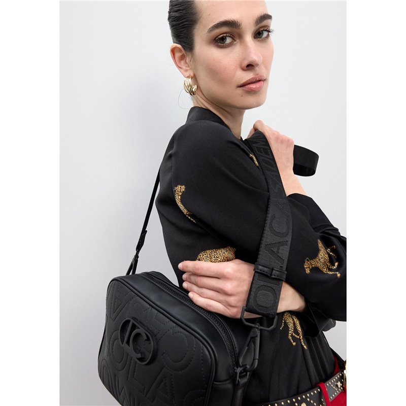 Bolso Bandolera Logotipo Negro