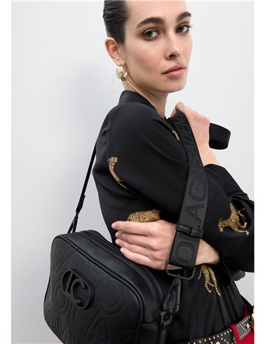 Bolso Bandolera Logotipo Negro