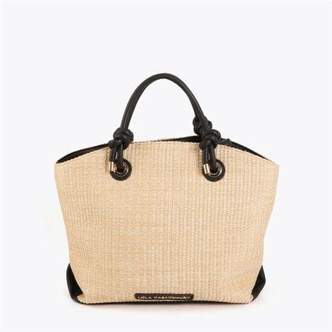 Bolso Capazo Rafia Beig