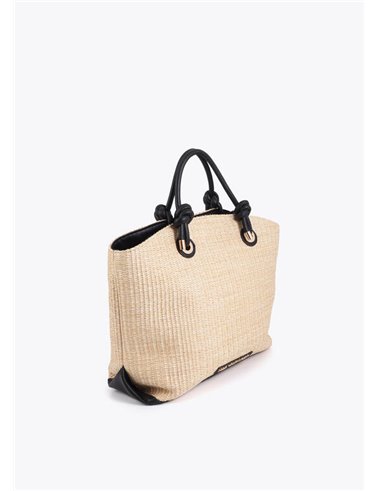 Bolso Capazo Rafia Beig