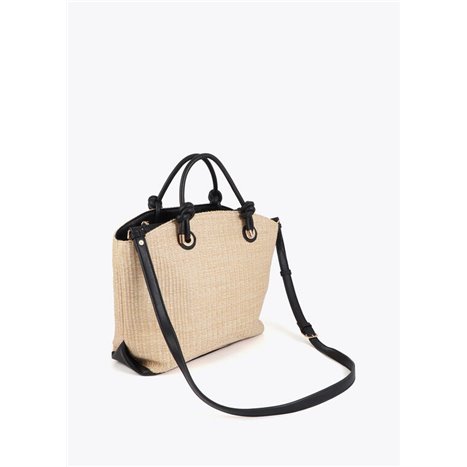 Bolso Capazo Rafia Beig