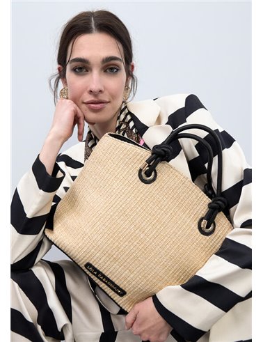 Bolso Capazo Rafia Beig