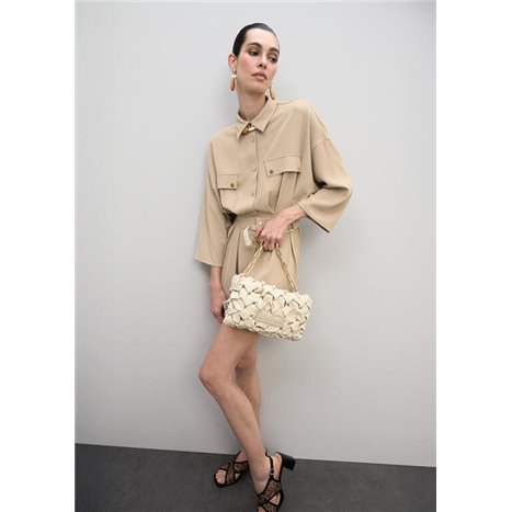 Bolso Bandolera Nudos Beig