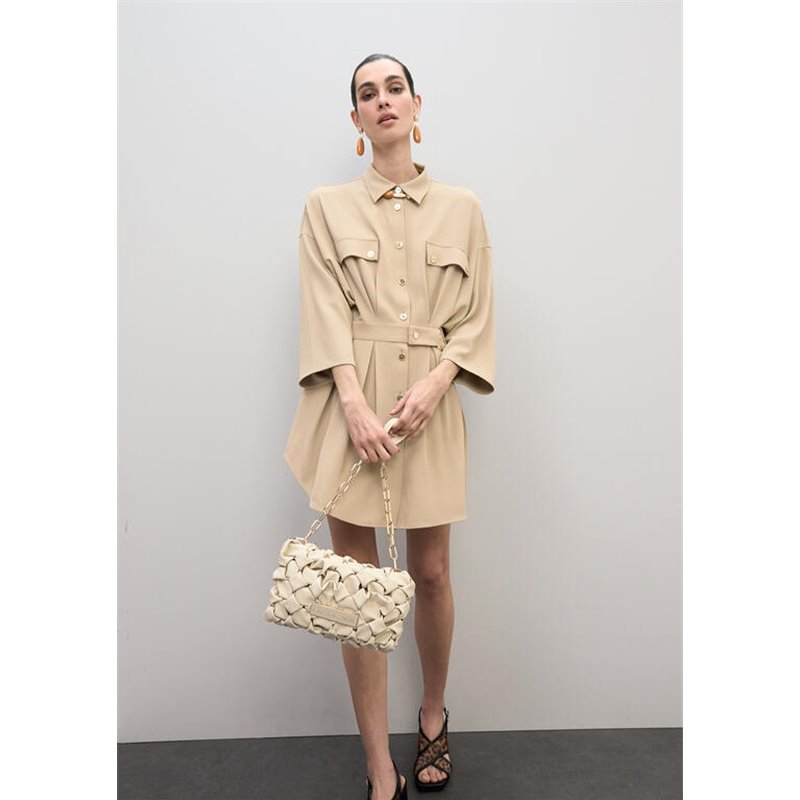 Bolso Bandolera Nudos Beig