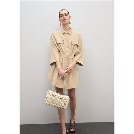 Bolso Bandolera Nudos Beig