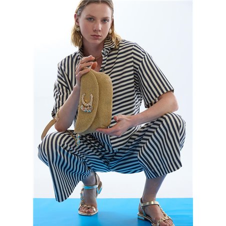 Bolso Cartera Lc Rafia Beig