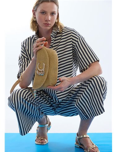 Bolso Cartera Lc Rafia Beig