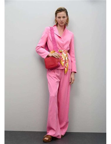 Bolso Bandolera Asa Nylon Rojo