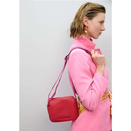 Bolso Bandolera Asa Nylon Rojo