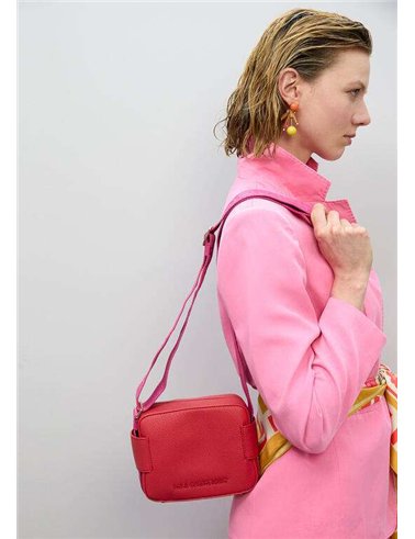 Bolso Bandolera Asa Nylon Rojo