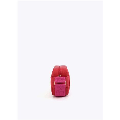 Bolso Bandolera Asa Nylon Rojo