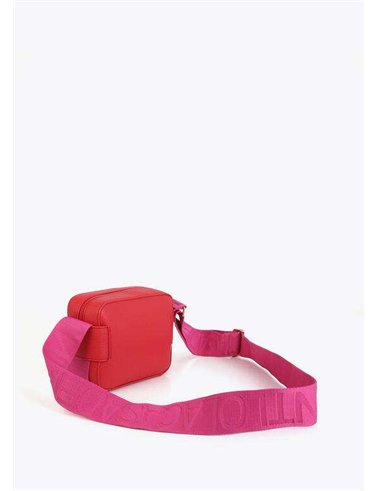 Bolso Bandolera Asa Nylon Rojo