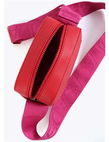 Bolso Bandolera Asa Nylon Rojo