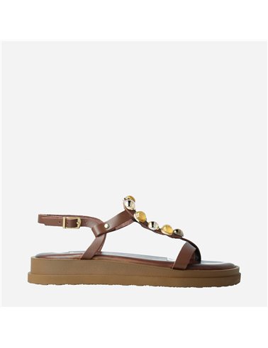 Sandalia Medina Marrón