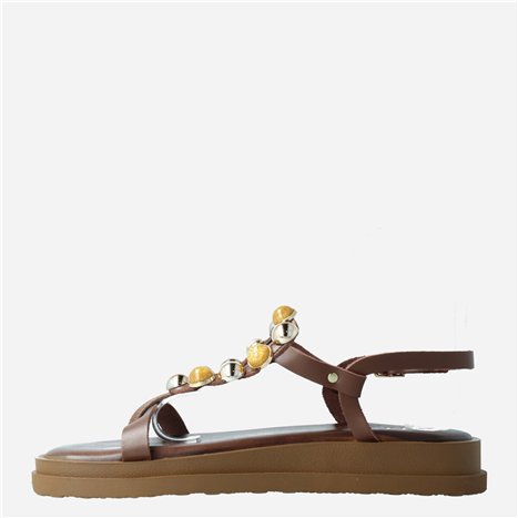 Sandalia Medina Marrón