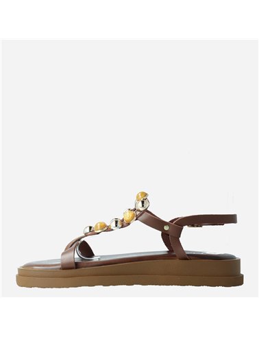 Sandalia Medina Marrón