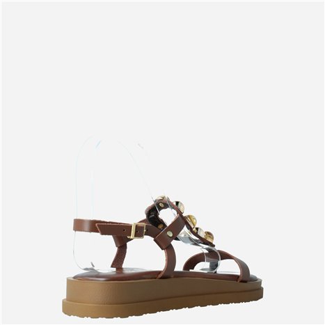 Sandalia Medina Marrón