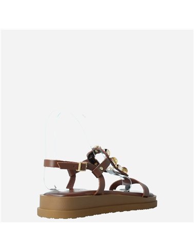 Sandalia Medina Marrón