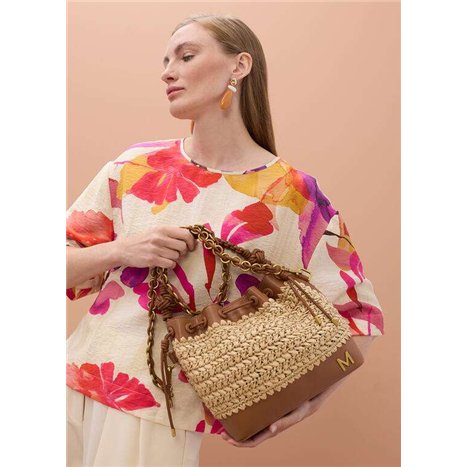 Bolso Judas Rafia Marrón