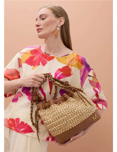 Bolso Judas Rafia Marrón