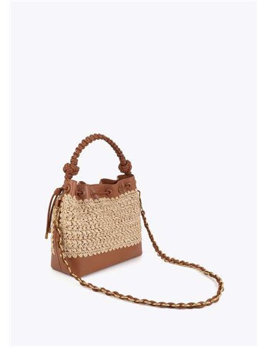 Bolso Judas Rafia Marrón