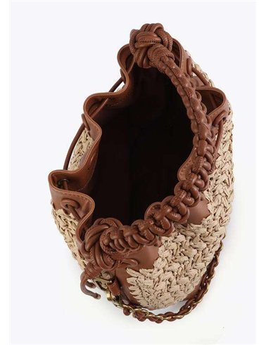 Bolso Judas Rafia Marrón