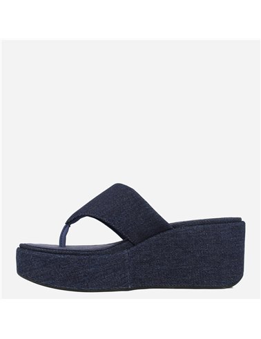 Sandalia Platform Denim Tejano