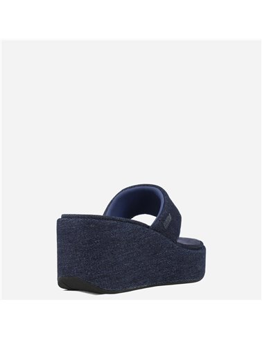 Sandalia Platform Denim Tejano