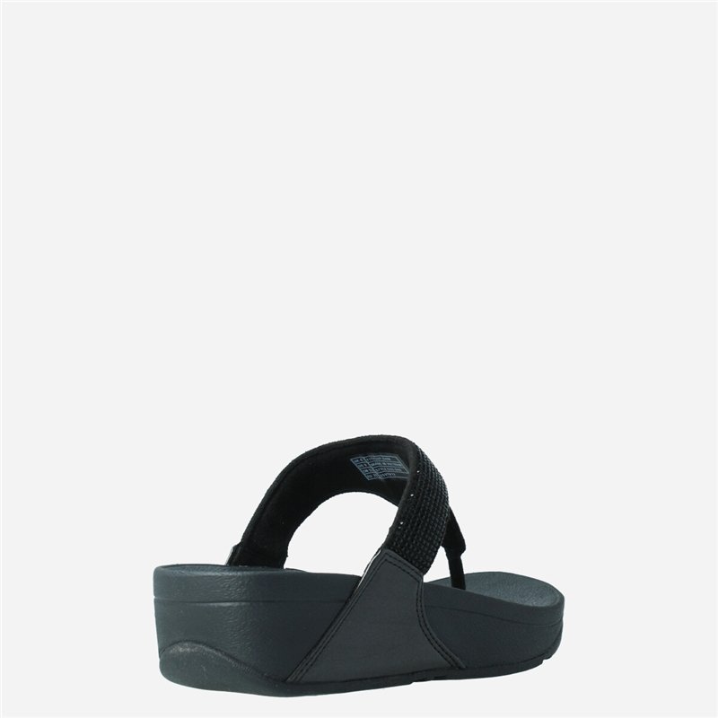 Sandalia Lulu Crystal Toe Post Negro Sandalia Lulu Crystal Toe Post Negro