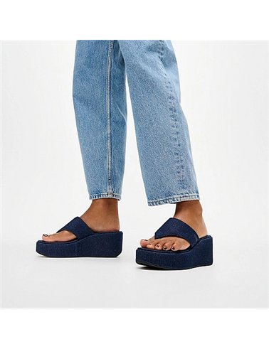 Sandalia Platform Denim Tejano