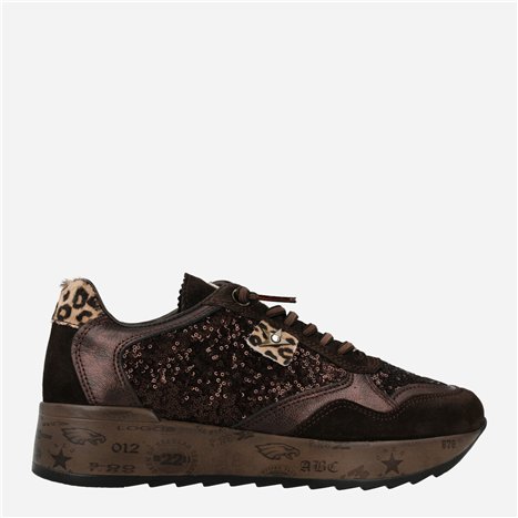 Sneaker Paillete Marrón