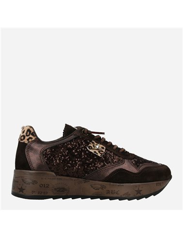 Sneaker Paillete Marrón