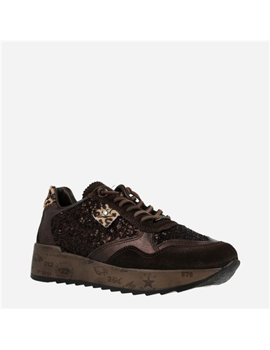 Sneaker Paillete Marrón