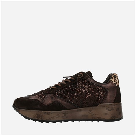 Sneaker Paillete Marrón
