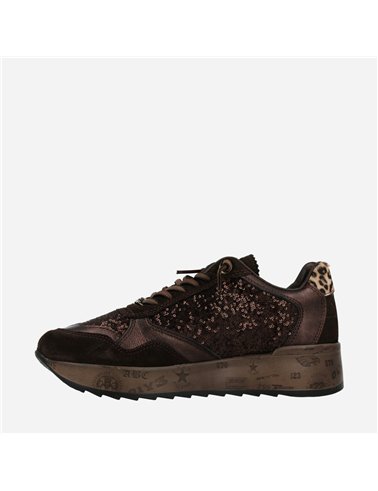 Sneaker Paillete Marrón