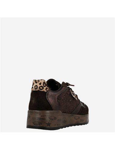 Sneaker Paillete Marrón