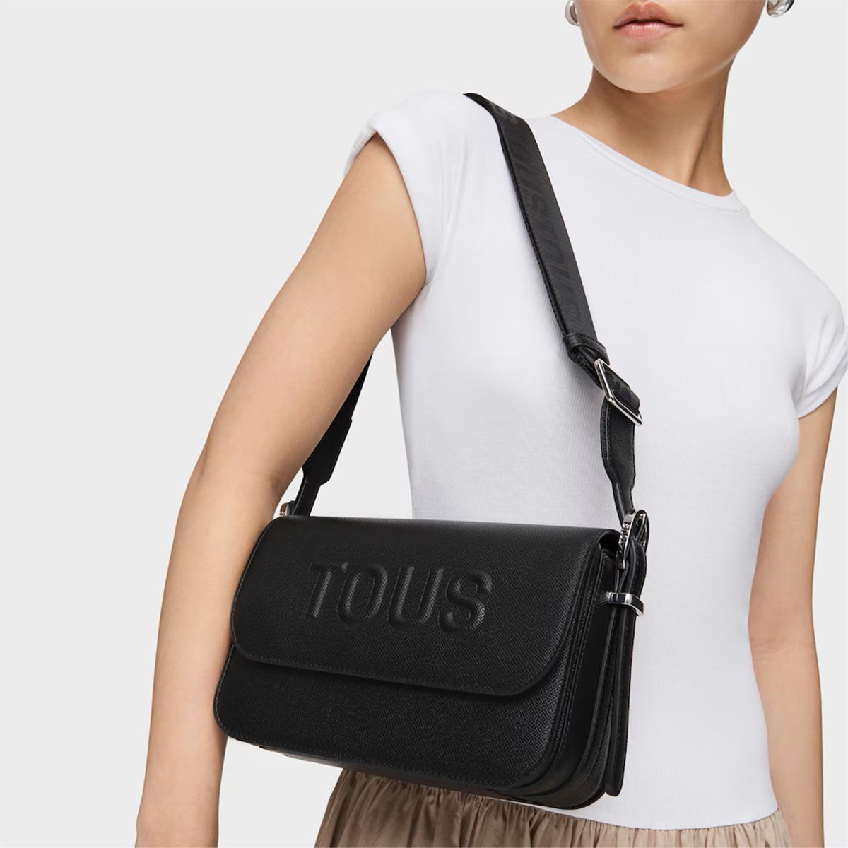 Bolso Bandolera M Brenda Negro