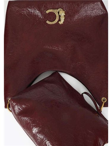 Bolso Shopper Asa Trenza Granate
