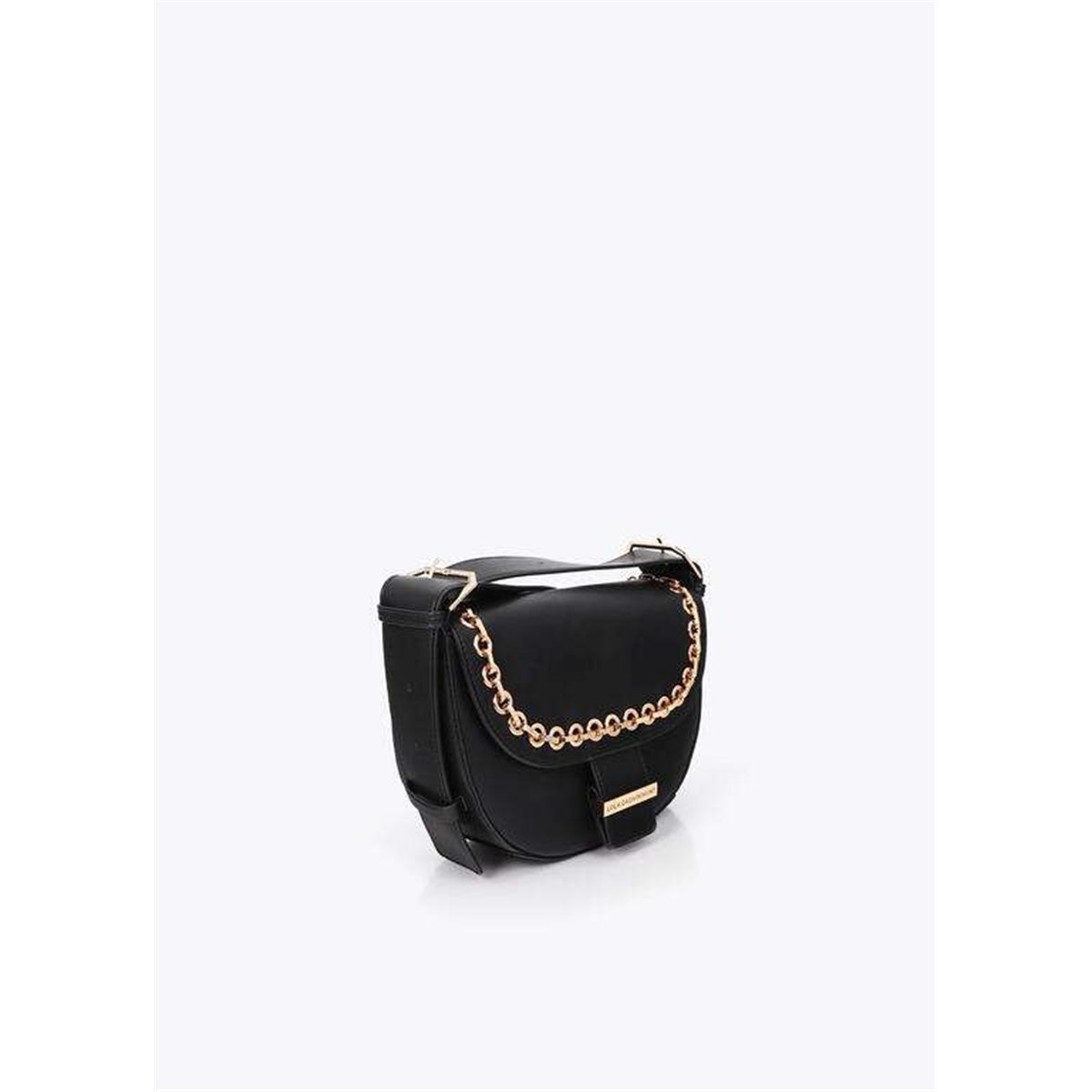 Bolso Solapa Ojales Negro