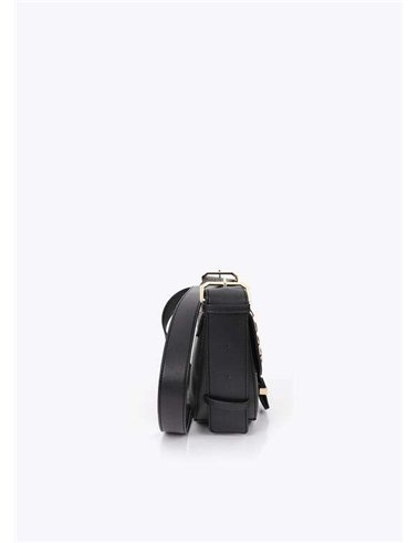 Bolso Solapa Ojales Negro