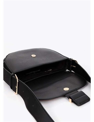Bolso Solapa Ojales Negro