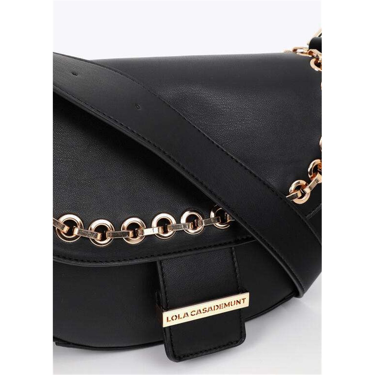 Bolso Solapa Ojales Negro