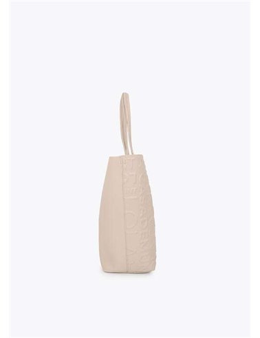 Bolso Shopper Grabado Beig