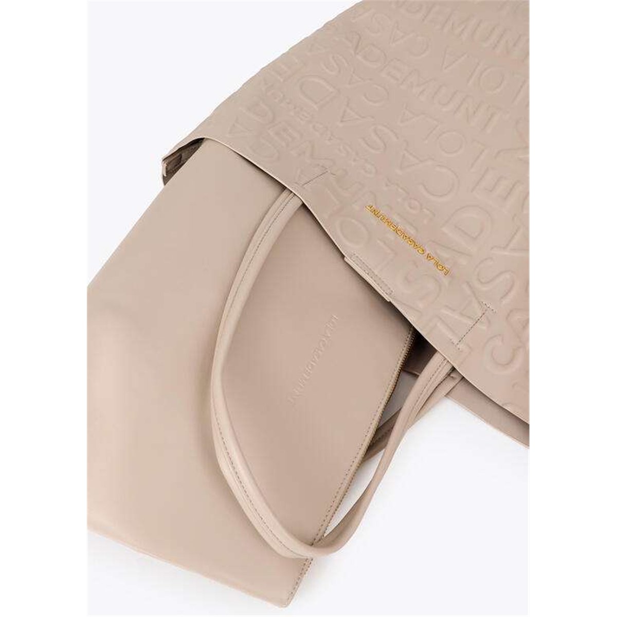 Bolso Shopper Grabado Beig Bolso Shopper Grabado Beig