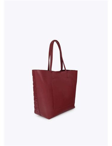 Bolso Shopper Grabado Granate