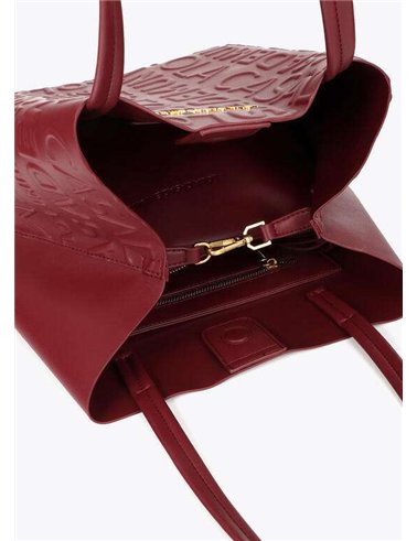 Bolso Shopper Grabado Granate