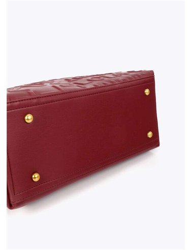 Bolso Shopper Grabado Granate