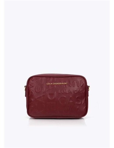 Bolso Macuto Grabado Granate